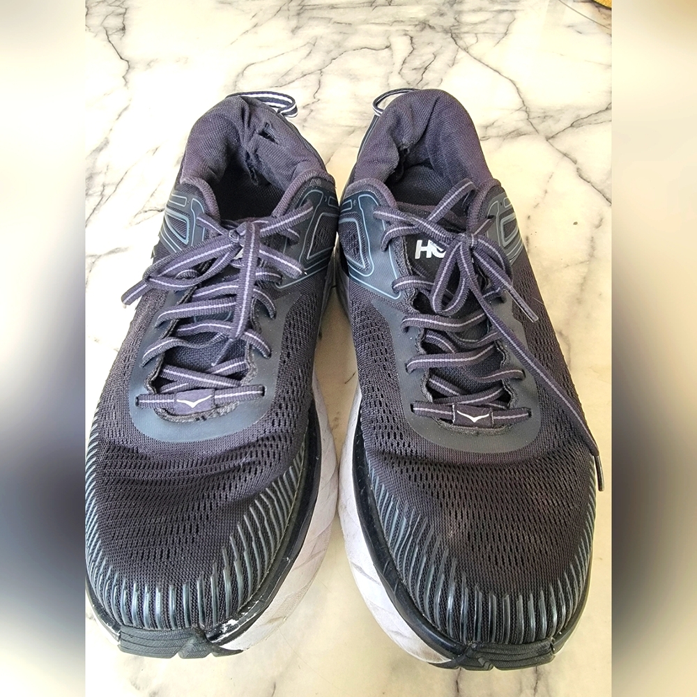 Hoka One One Bondi 7 1110518BWHT Black Mens Size 13